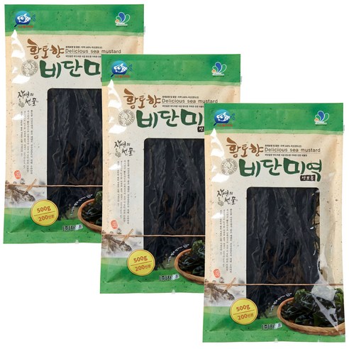 [차오름]황토향 비단미역 완도산 수산물이력제