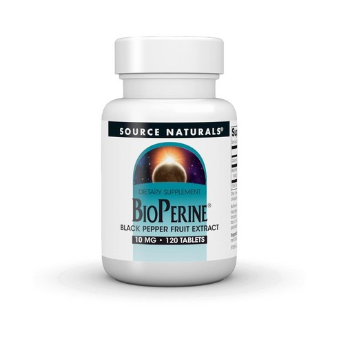 Source Naturals BioPerine 소스 내츄럴스 바이오페린 블랙페퍼 후르츠 추출물 10mg 120정 2팩