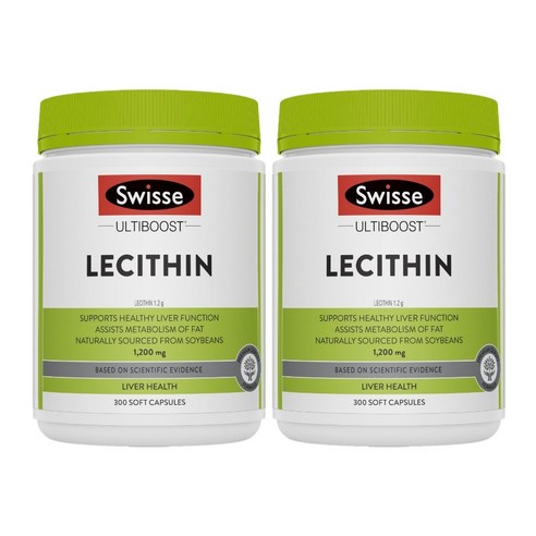 호주산 명품 레시틴 영양제 스위스 울티부스트 Lecithin 건강식품 1200mg 300캡슐 2병특가, 2개, 300정