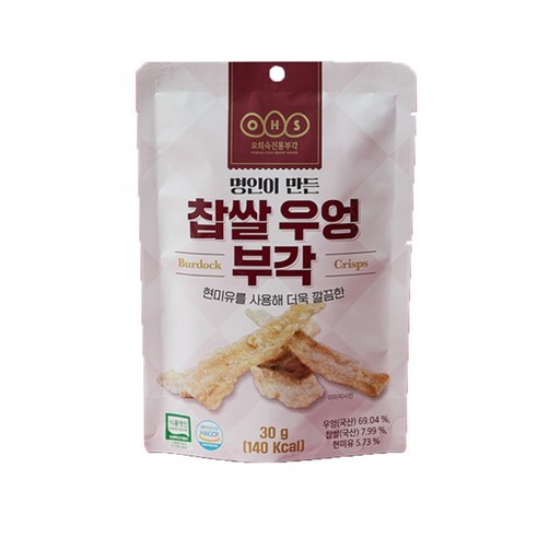 [오희숙전통부각] 찹쌀우엉부각, 7개, 30g