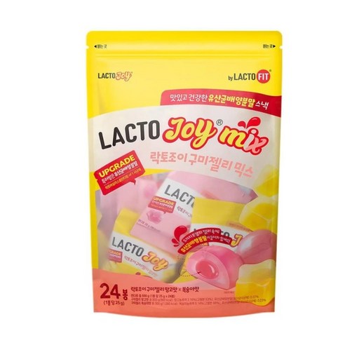 락토조이 구미젤리 복숭아맛 + 망고맛 600g
