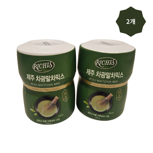 리치스 제주 차광말차믹스 파우더, 550g, 2개