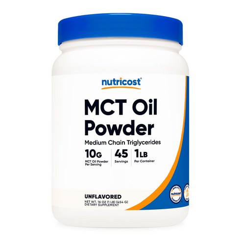 뉴트리코스트 MCT 오일 파우더, 1개, 1서빙 10g, MCT Oil Powder [Unflavored]