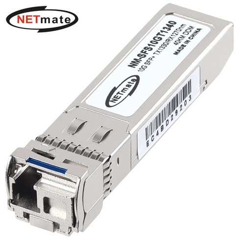 강원전자 넷메이트 10G 싱글모드 SFP+ BiDi 광 모듈(TX1330nm/RX1270nm/40km) NM-SFS10GT1340, 1개