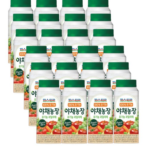 파스퇴르 유기농 야채농장 과일야채 190mlx24팩,무료배송