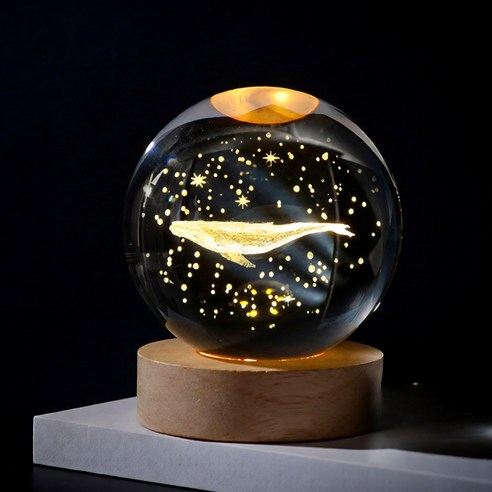 그렌든 한뼘 우주 LED 크리스탈 수유 무드등, 11.꿈꾸는 은하수 고래 8.3cm