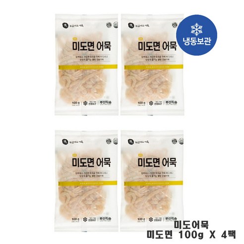 미도어묵 미도면 부산어묵 오뎅 미도식품 100gX 4팩(총 400g)