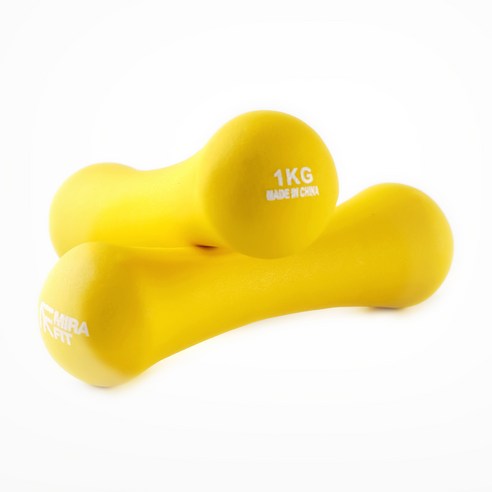 미라핏 네오프렌 미용아령 요가 필라테스, 2개, 1kg