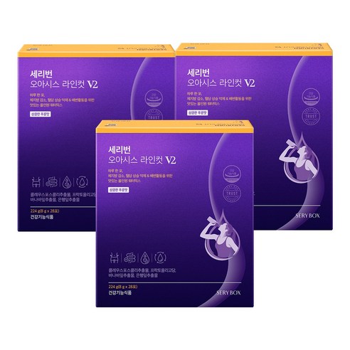 세리박스 세리번 오아시스 라인컷 V2 푸룬맛 28포, 224g, 3개