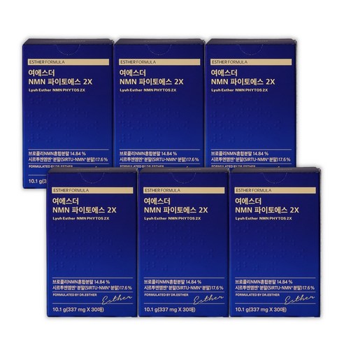 에스더포뮬러 여에스더 NMN 파이토에스 2X 6박스 (180매), 6개, 30회분