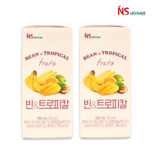 네이처세븐 빈&트로피칼 두유 190ml x 96팩