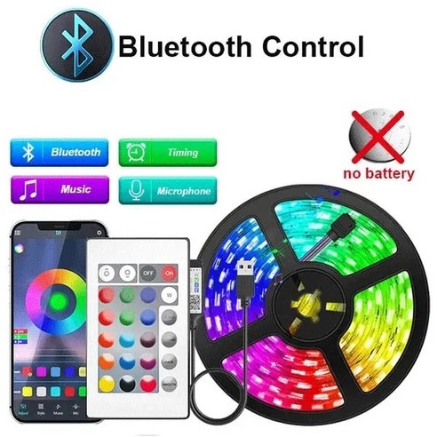 스마트 Led 스트립 빛 5050 RGB USB 5V 블루투스 APP 원격 제어 테이프 다이오드 TV 축제 백라이트에 대 한 리본 램프