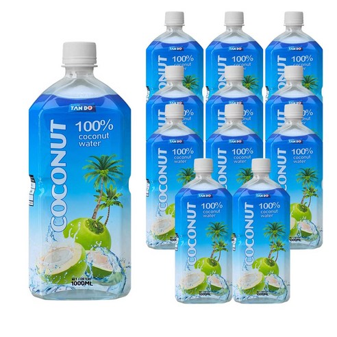 TANDO 코코넛 워터 100%, 1000ml, 12개