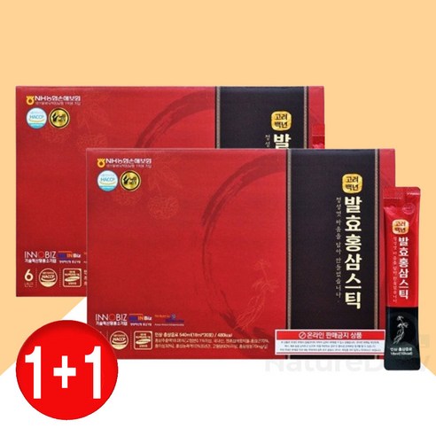 고려백년 홍삼진액 발효홍삼 스틱 선물세트 30포, 2개