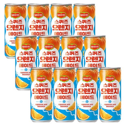 롯데칠성 델몬트 스퀴즈 오렌지 에이드, 240ml, 12개