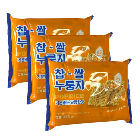 찹쌀 누룽지 스위트, 3개, 288g
