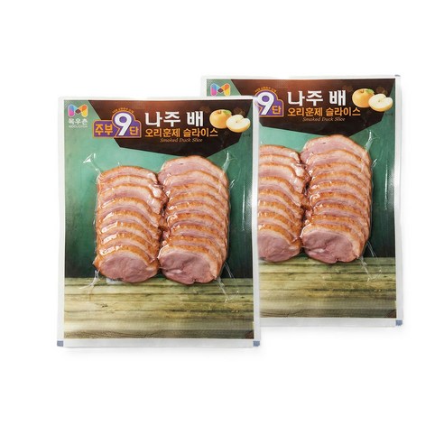 목우촌 주부9단 나주배 오리훈제 슬라이스, 400g, 10개
