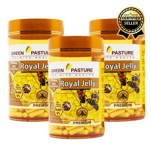 그린파스쳐 로얄젤리 500mg 300캡슐 3개