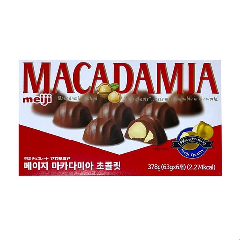 메이지 마카다미아초콜릿378g(63g X 6개입) 코스트코 마카다미아초콜릿, 63g, 6개