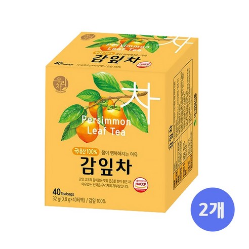[조한스토어] 송원 우리차 감잎차 80T (40T X 2개) 티백