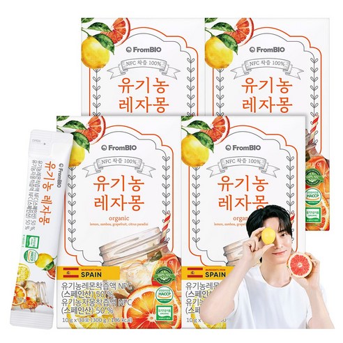 프롬바이오 100% NFC 유기농 레자몽 즙 30포 레자몽 레몬즙