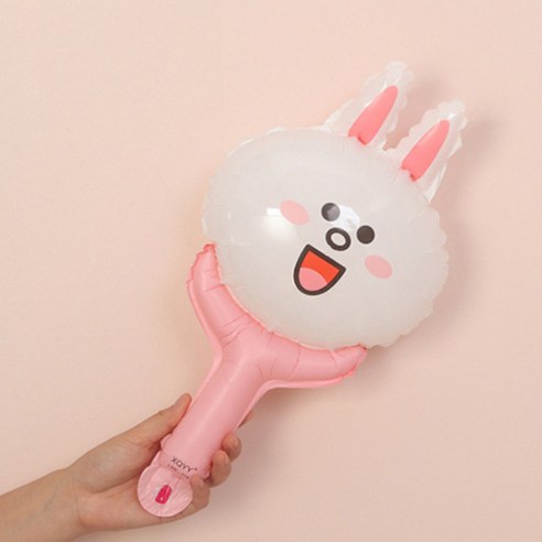 [예쁨주의지호] AM_대형 동물풍선 모음 / 돼지/강아지/병아리/팬더/냐옹이/오리/곰돌이, AM_손풍선_토끼