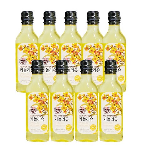백설 카놀라유, 500ml, 9개