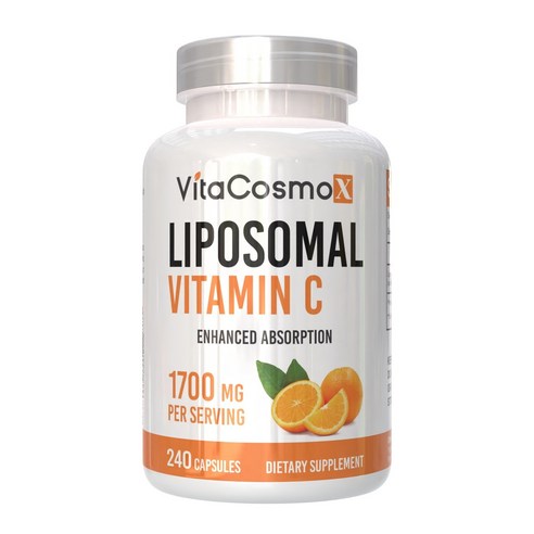 VitaCosmoX 비타코스모엑스 리포조말 비타민C 1700mg 120캡슐 리포솜비타민C 120 야채캡슐