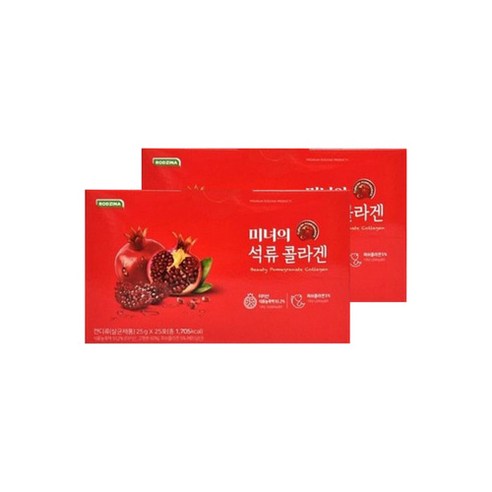 로지나 미녀의 석류콜라겐 25g x 25포 2박스, 25회분, 625g, 2박스