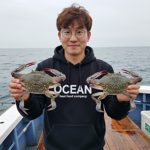 삼시세끼연구소 최북단 연평도 조업 살이 단단한 26년 햇꽃게 활 꽃게 숫꽃게 생물, 1세트, 500g