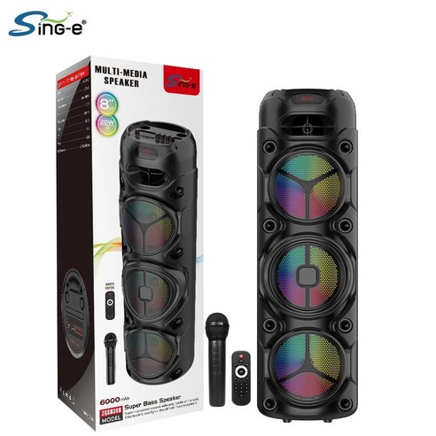 1000W 고출력 블루투스 스피커 8 인치 아웃도어 휴대용 서브 우퍼 3D 스테레오 서라운드