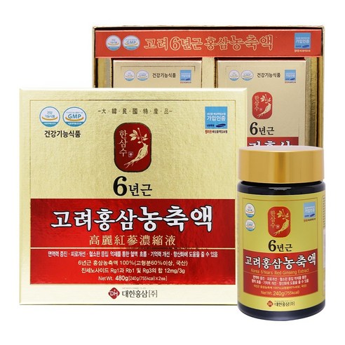 6년근 고려홍삼 홍삼 홍삼정 항산화 홍삼농축액 피로개선, 1세트