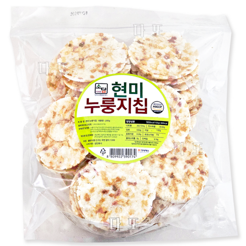 소담 현미누룽지칩 200g 6봉, 200g, 6개