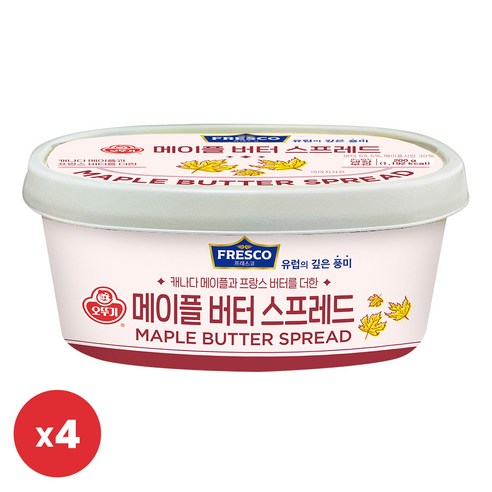 오뚜기 프레스코 메이플버터 스프레드 200g 4개, 단품, 200g, 4개