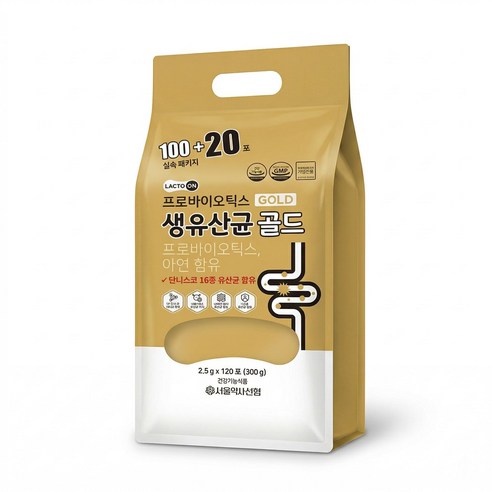 [G] [서울약사신협]락토온 프로바이오틱스 생유산균 골드 2.5g 120포, 2.5g, 1개