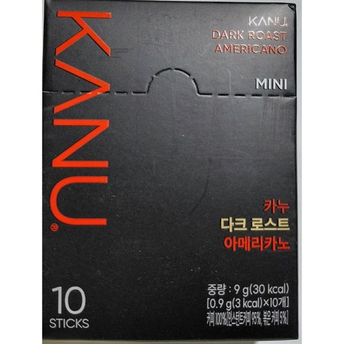 (무료배송)동서식품/나만의 행복한 작은 카페/카누 다크 로스트 아메리카노 미니, 900mg, 10개입, 3박스