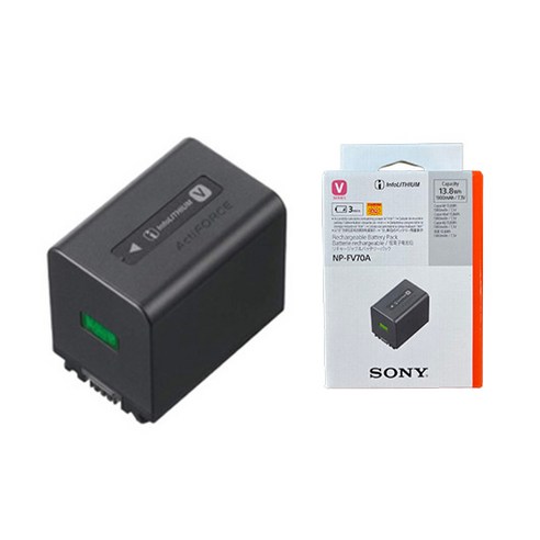 소니 정품 NP-FV70A 캠코더 배터리 CX450 AX700 AX43A, 소니 정품 NP-FV70A, 1개