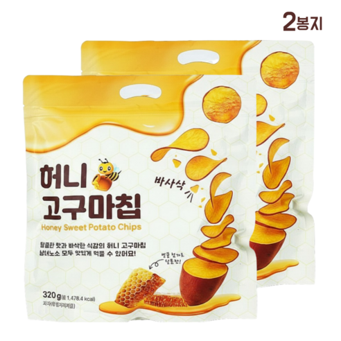 바사삭 허니 고구마칩 320g 대용량 바삭허니칩 1개