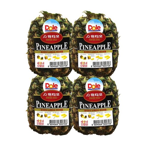 Dole 스위티오 잎뗀 파인애플 4입, 680g, 4개