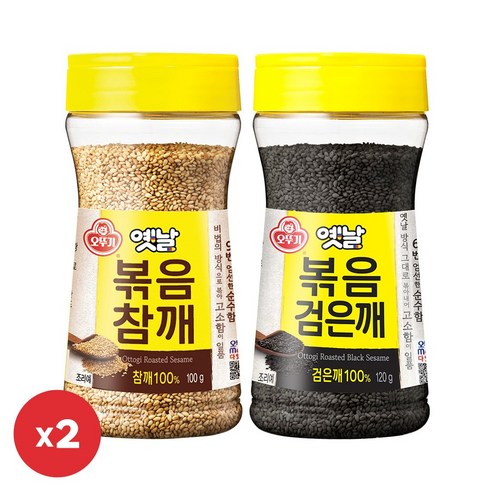 오뚜기 옛날볶음참깨 100g 2개+옛날볶음검은깨 120g 2개(총 4개), 1세트, 220g