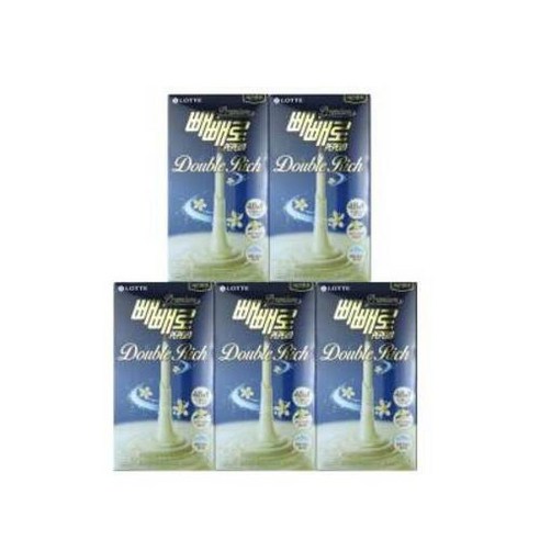롯데제과 스타배송롯데웰푸드 빼빼로 더블리치 솔티바닐라 40g x 5개 / 시즌한정판