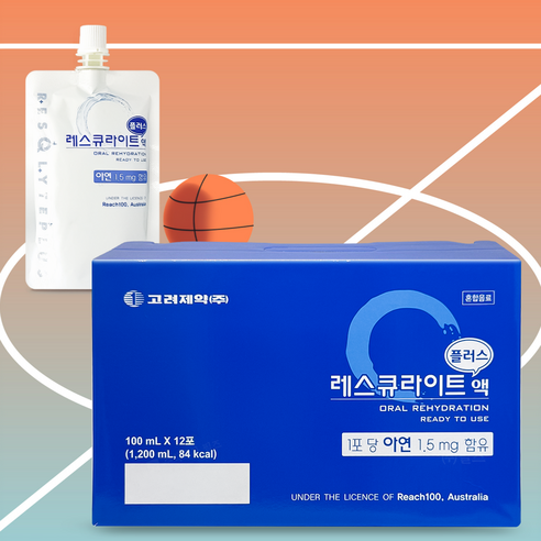 고려제약 레스큐라이트 플러스액 마시는 포도당 비타민 혼합음료 어린이