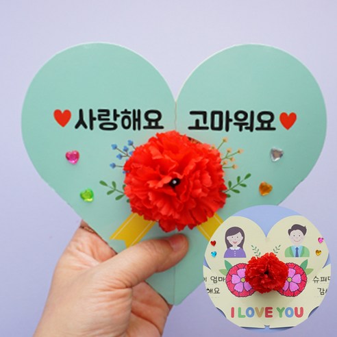 어버이날 카네이션 만들기 세트 꽃 카드 diy kit