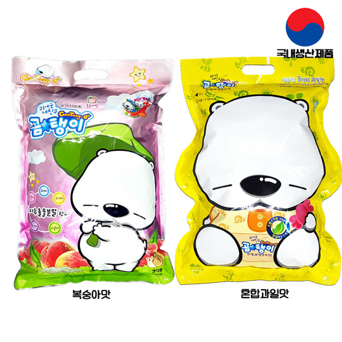곰탱이 비타민 복숭아맛 + 3가지혼합맛 세트, 2개, 2000정