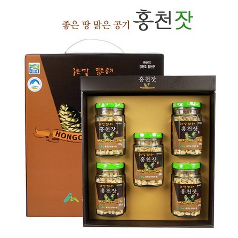홍천군산림조합  좋은땅 맑은공기 홍천잣100gx5병