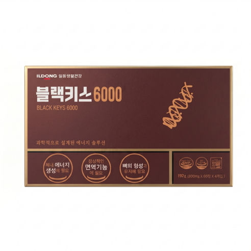 일동생활건강 블랙키스6000 활력 남성건강 후코이단 연어이리단백