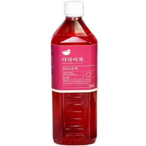 다다이차 바른 진한 무설탕 오미자차 오미자원액 진액, 1개, 1개입, 1kg