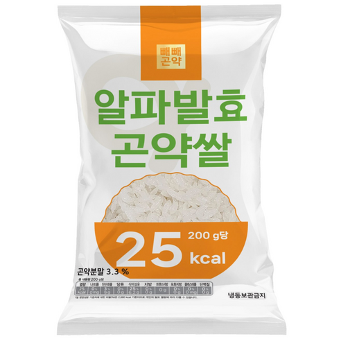 빼빼곤약 알파발효 곤약쌀 취사후냉동보관가능