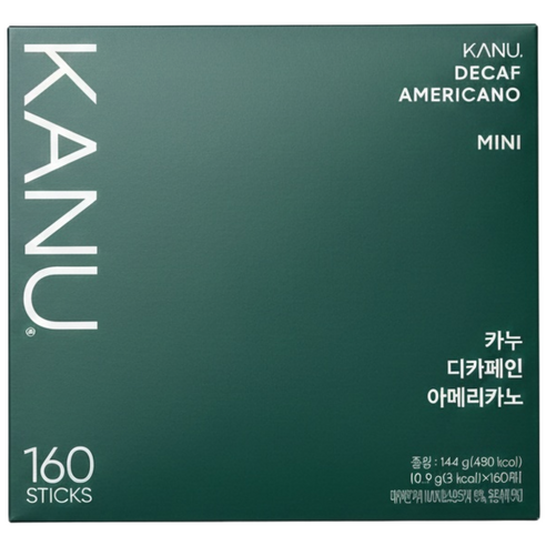 카누 미니 디카페인 커피 160T, 900mg, 160개입, 1박스