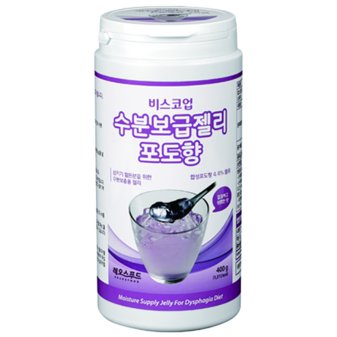 비스코업 연하곤란 수분보급젤리 포도향 3600g (400g x 9통)